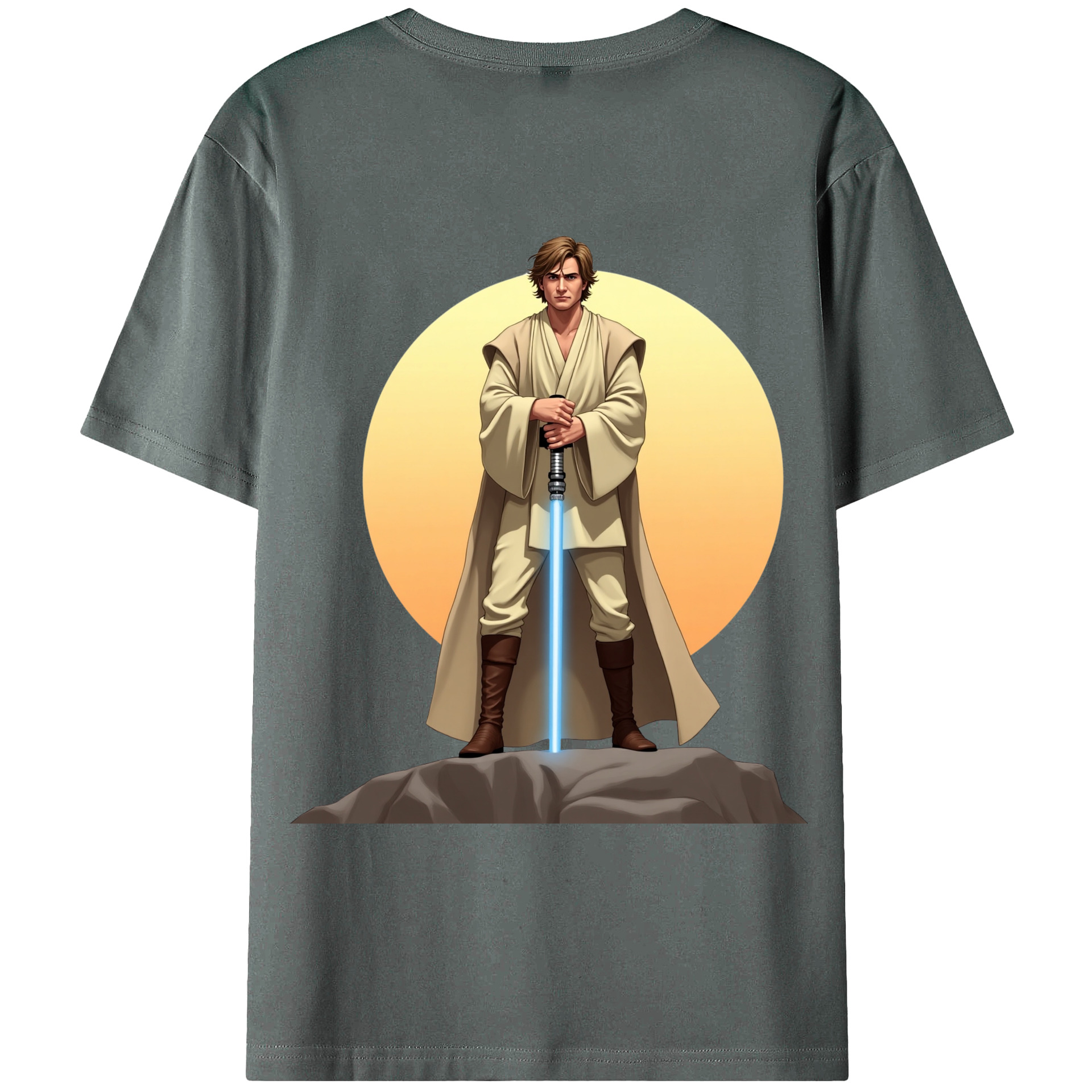 （画像用） スター・ウォーズ Star Wars 綿100％ メンズ半袖Tシャツ（バックプリント） 通気性